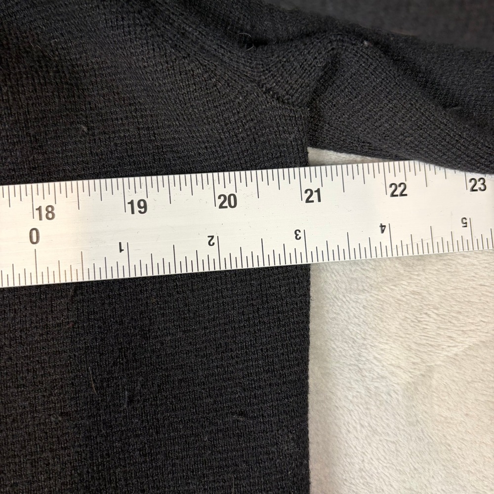 J.Crew‎ Cardigan Sweater Womens XS Black Open Front Longline Merino Blend J6339 - Picture 7 of 10